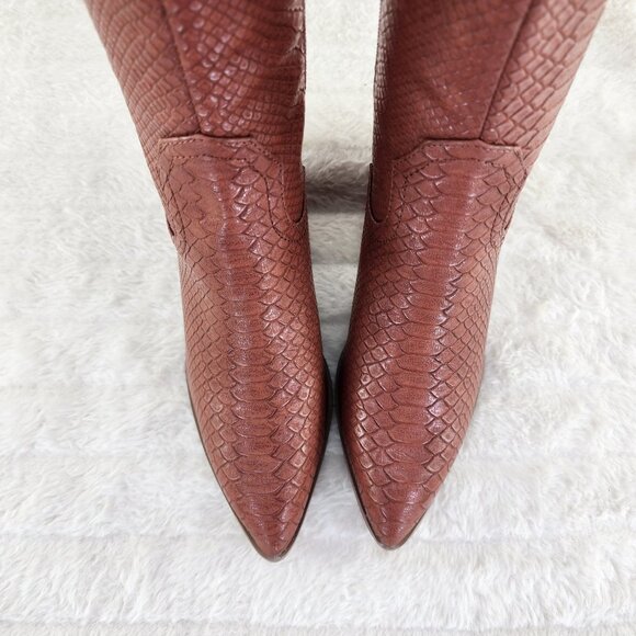 Tan Brown Western Cowgirl Cow Boy Ankle Boots Slayer - Picture 6 of 11